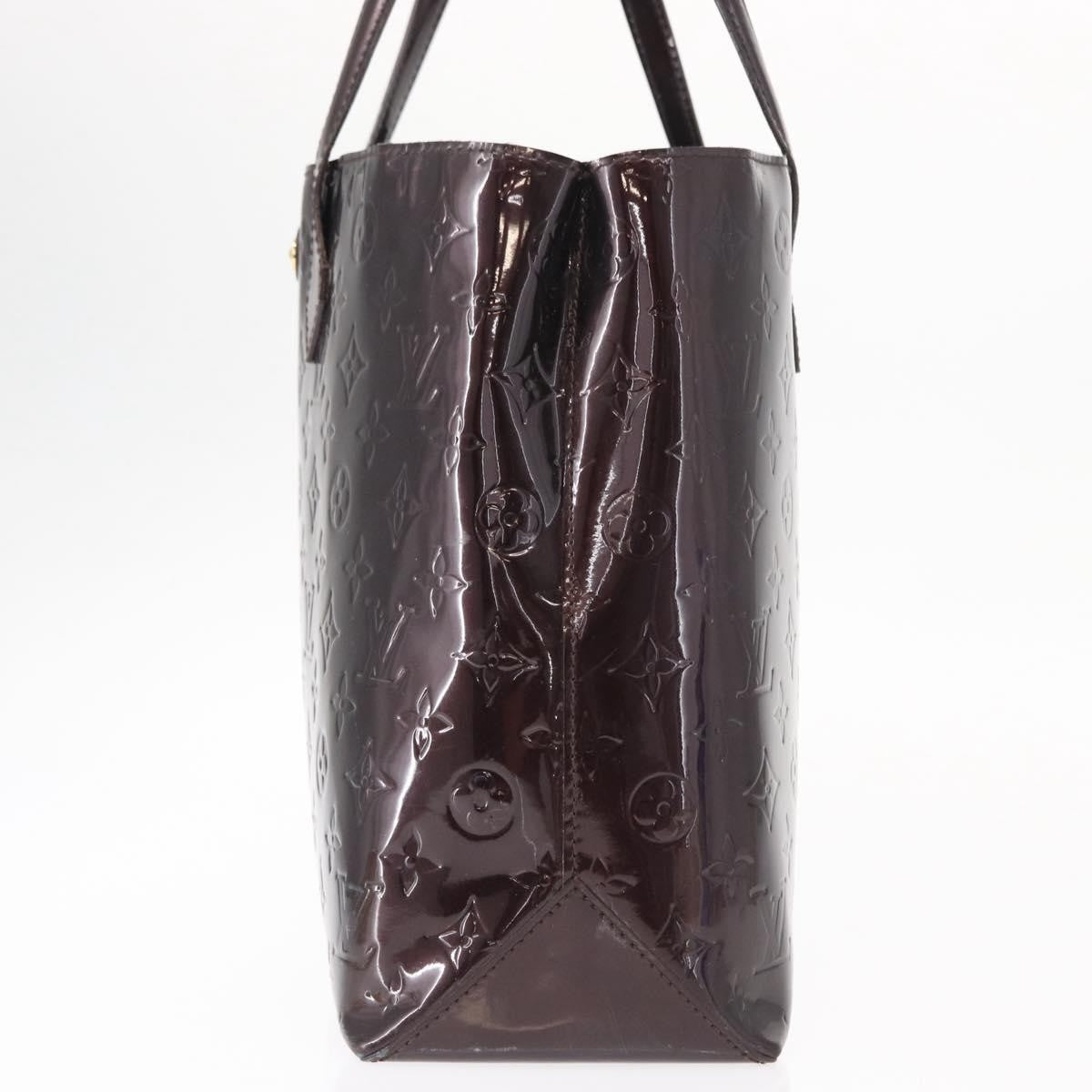 Louis Vuitton Wilshire Handbag Monogram Vernis, PURPLE, PATENT_LEATHER, Handbag