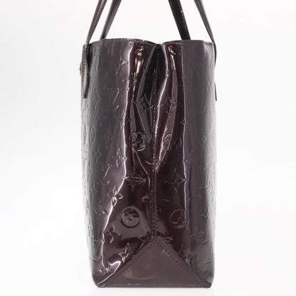 Louis Vuitton Wilshire Handbag Monogram Vernis, PURPLE, PATENT_LEATHER, Handbag