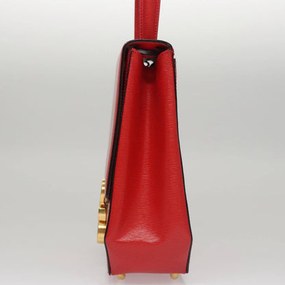 Celine Cuir Triomphe Bag Leather, RED, LEATHER, Handbag