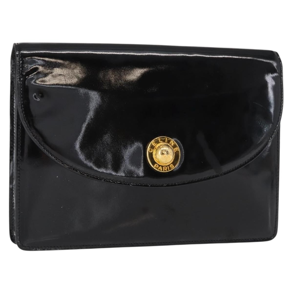 Celine Clutch Bag ENAMEL, BLACK, PATENT_LEATHER, Clutche & pouche