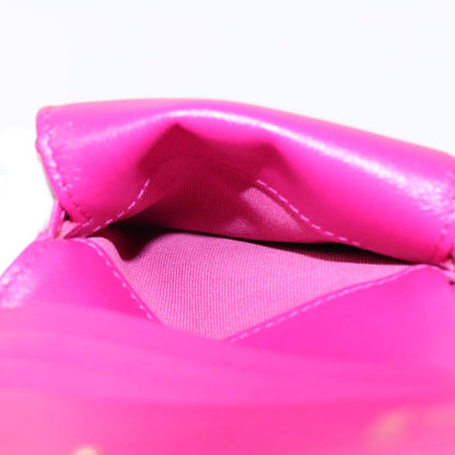 Chanel Textured CC Bifold Wallet Quilted Caviar, PINK, LEATHER, Wallets