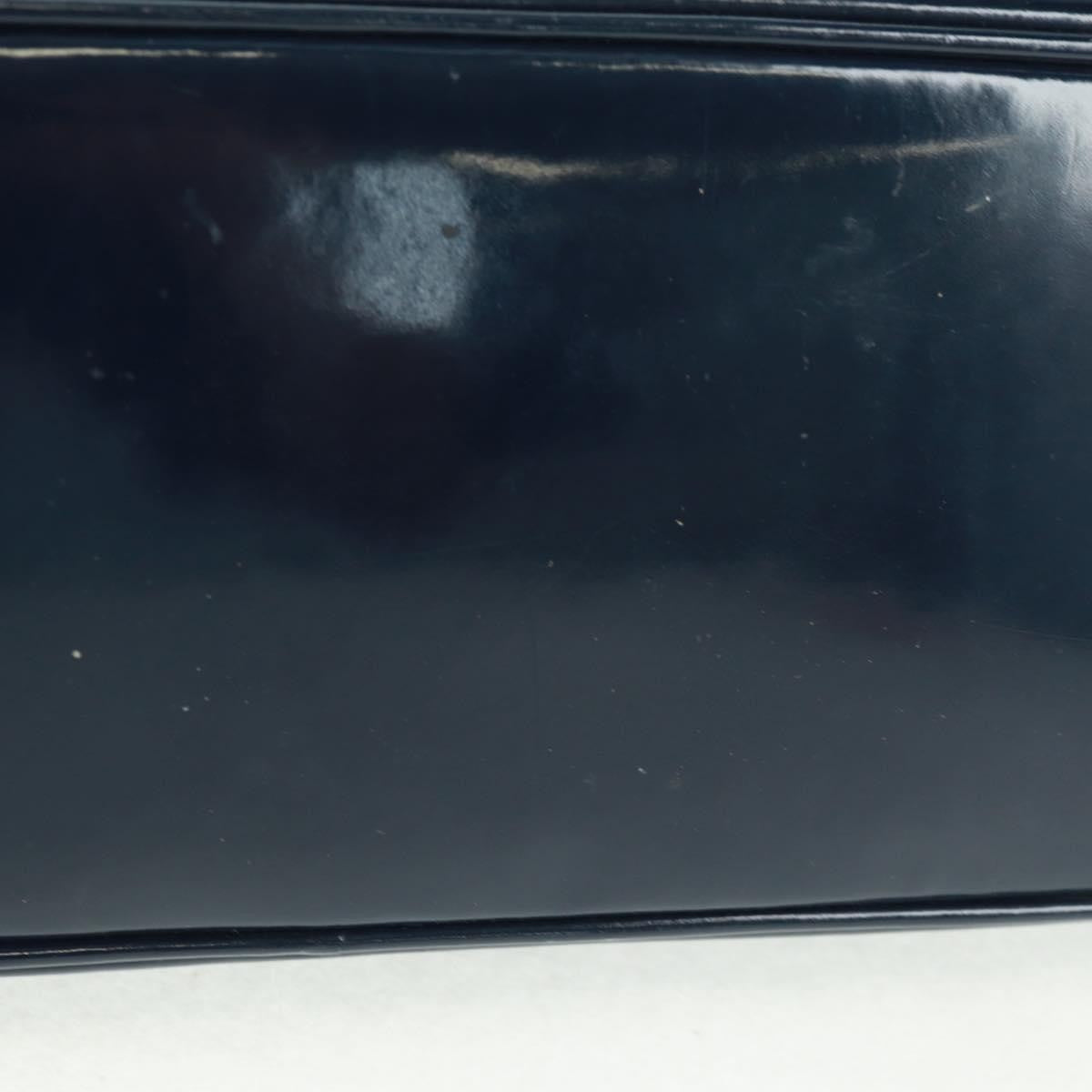 Gucci Vintage Bamboo Shoulder Bag Leather, NAVY, LEATHER, Shoulder bag