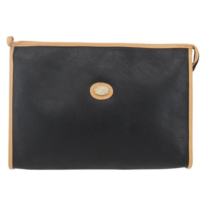 Gucci Zipped Pouch Leather, BLACK, LEATHER, Clutche & pouche