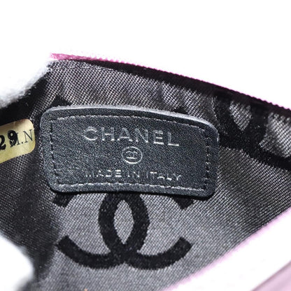 Chanel CC Zip Clutch Leather, Pink, Leather, Clutch