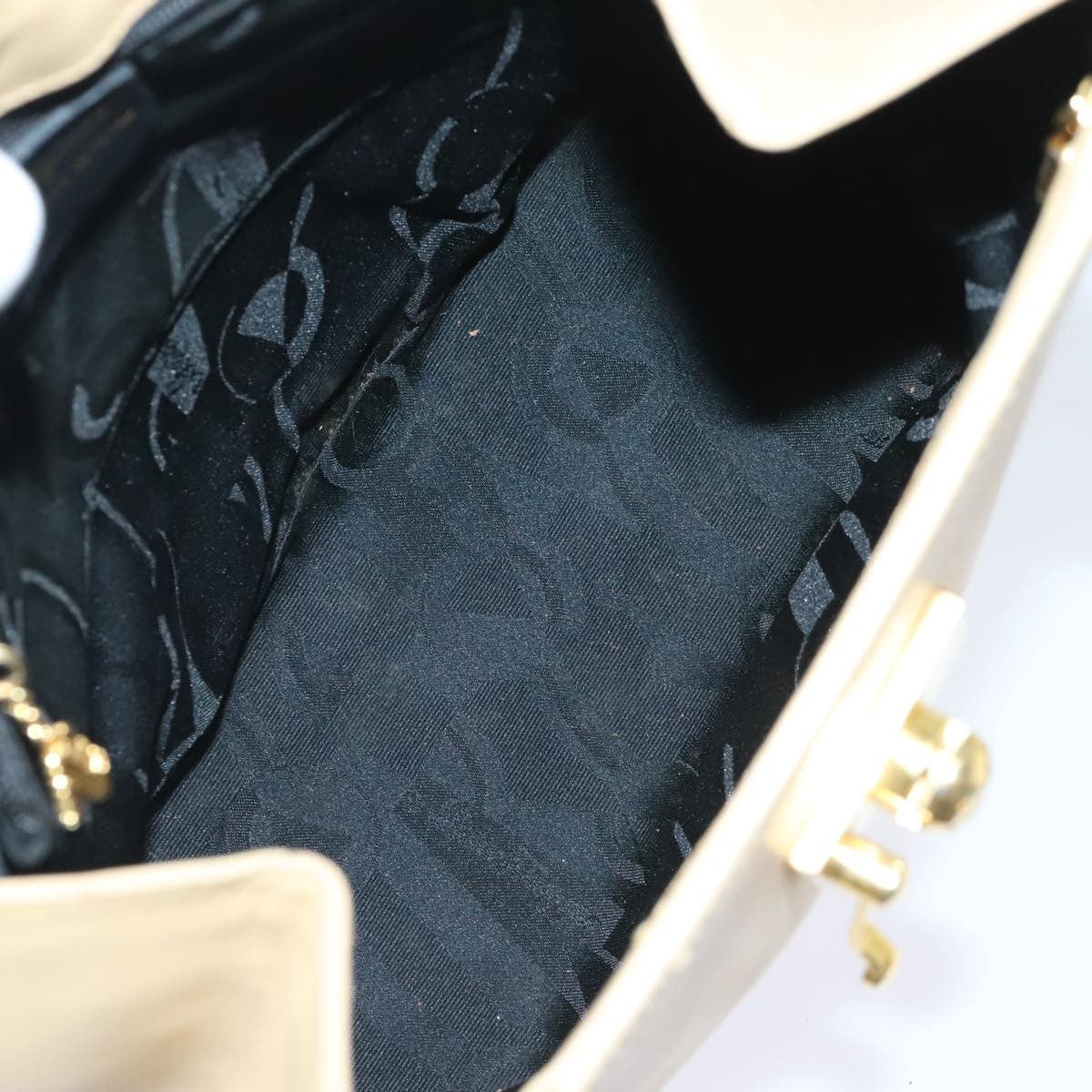 Salvatore Ferragamo Vintage Shoulder Bag Leather, BEIGE, LEATHER, Shoulder bag