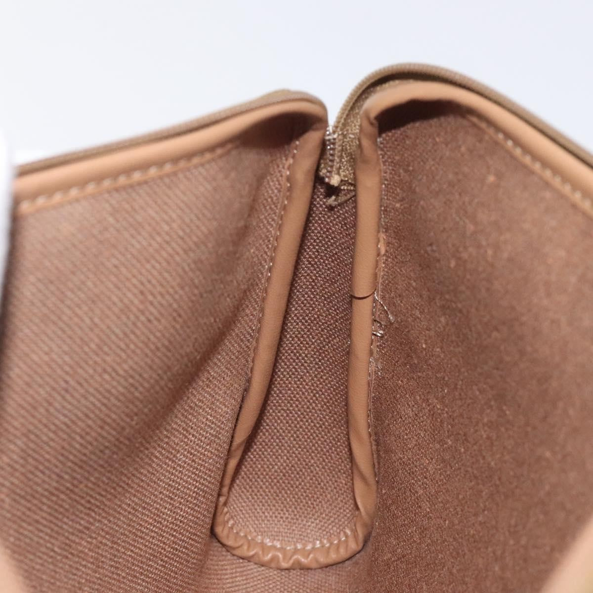 Christian Dior Vintage Honeycomb Zip Pouch Coated Canvas, BEIGE, PVC, Clutche & pouche