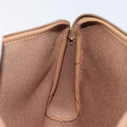 Christian Dior Vintage Honeycomb Zip Pouch Coated Canvas, BEIGE, PVC, Clutche & pouche
