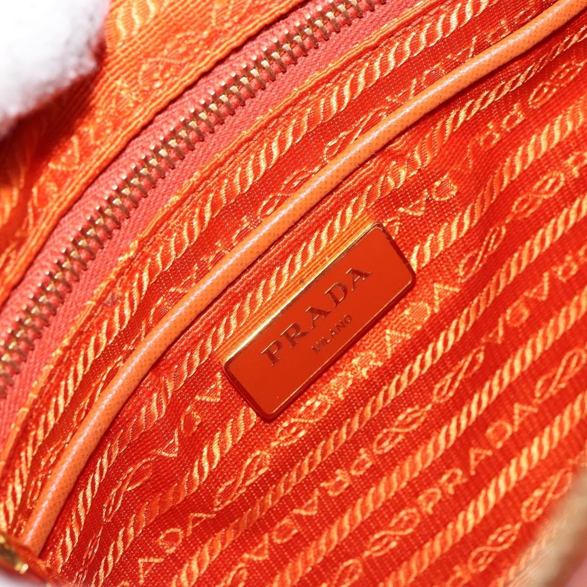 Prada Flat Messenger Tessuto with Leather, Orange, Nylon, Shoulder Bag