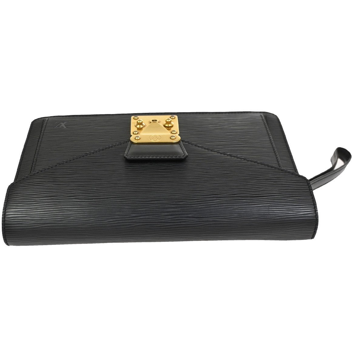 Louis Vuitton Dragonne Pochette Epi Leather, Black, Leather, Clutch