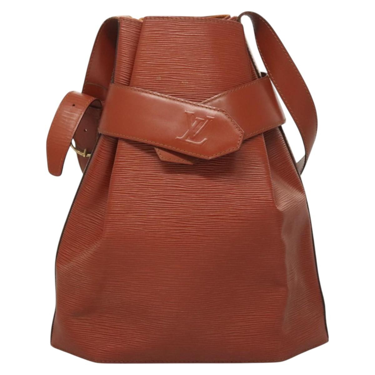 Louis Vuitton Vintage Sac d'Epaule Handbag Epi Leather, BROWN, LEATHER, Handbag