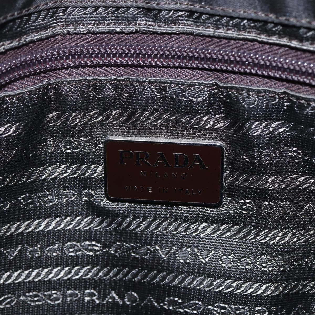 Prada Resin chain shoulder bag Nylon, BROWN, NYLON, Shoulder bag