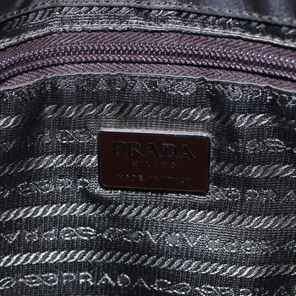 Prada Resin chain shoulder bag Nylon, BROWN, NYLON, Shoulder bag