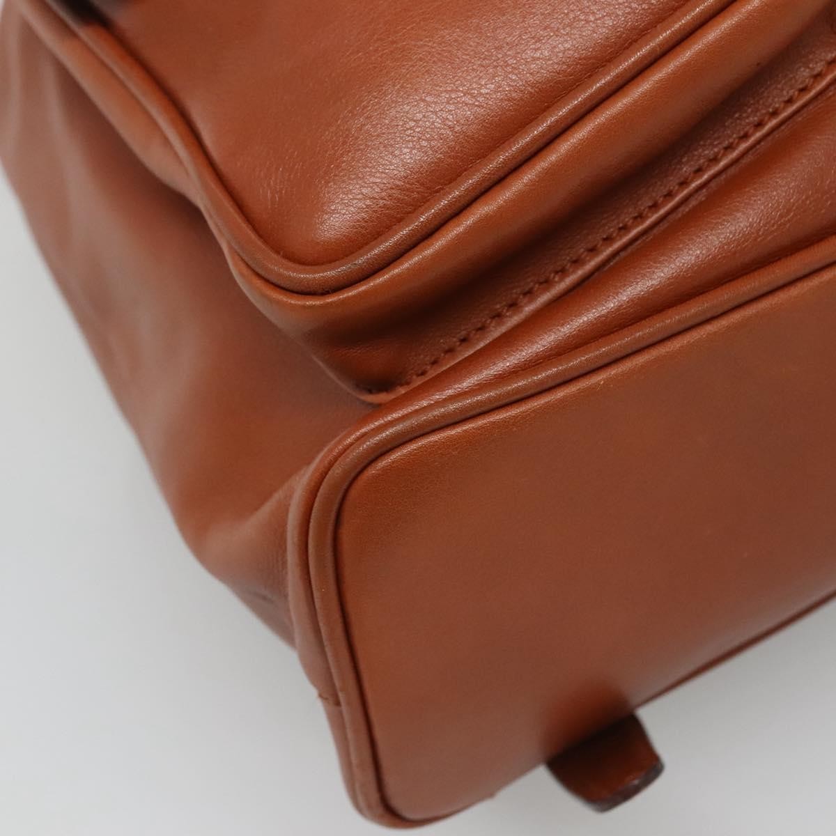 Gucci Vintage Bamboo Backpack Leather, BROWN, LEATHER, Backpack