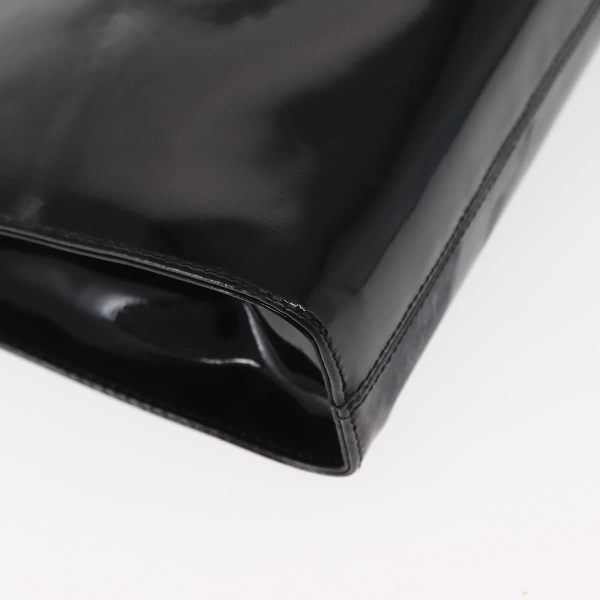 Salvatore Ferragamo Vintage Gancini Chain Shoulder Bag Patent Leather, BLACK, PATENT_LEATHER, Shoulder bag