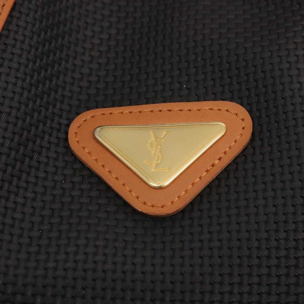 Saint Laurent Vintage Shoulder Bag Canvas, BLACK, CANVAS, Shoulder bag