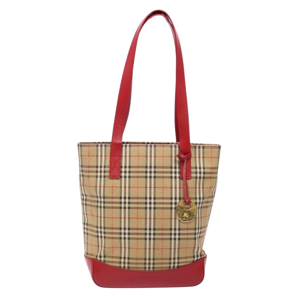 Burberry Nova Check Tote canvas check pattern, BEIGE, CANVAS, Tote bag