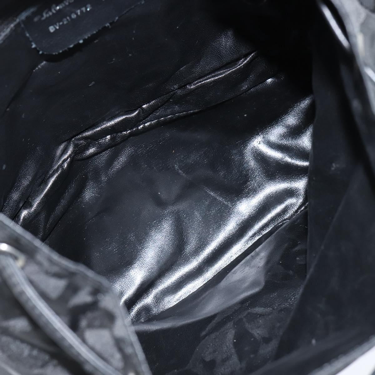 Salvatore Ferragamo Flap Buckle Backpack Printed Neoprene, BLACK, NYLON, Backpack