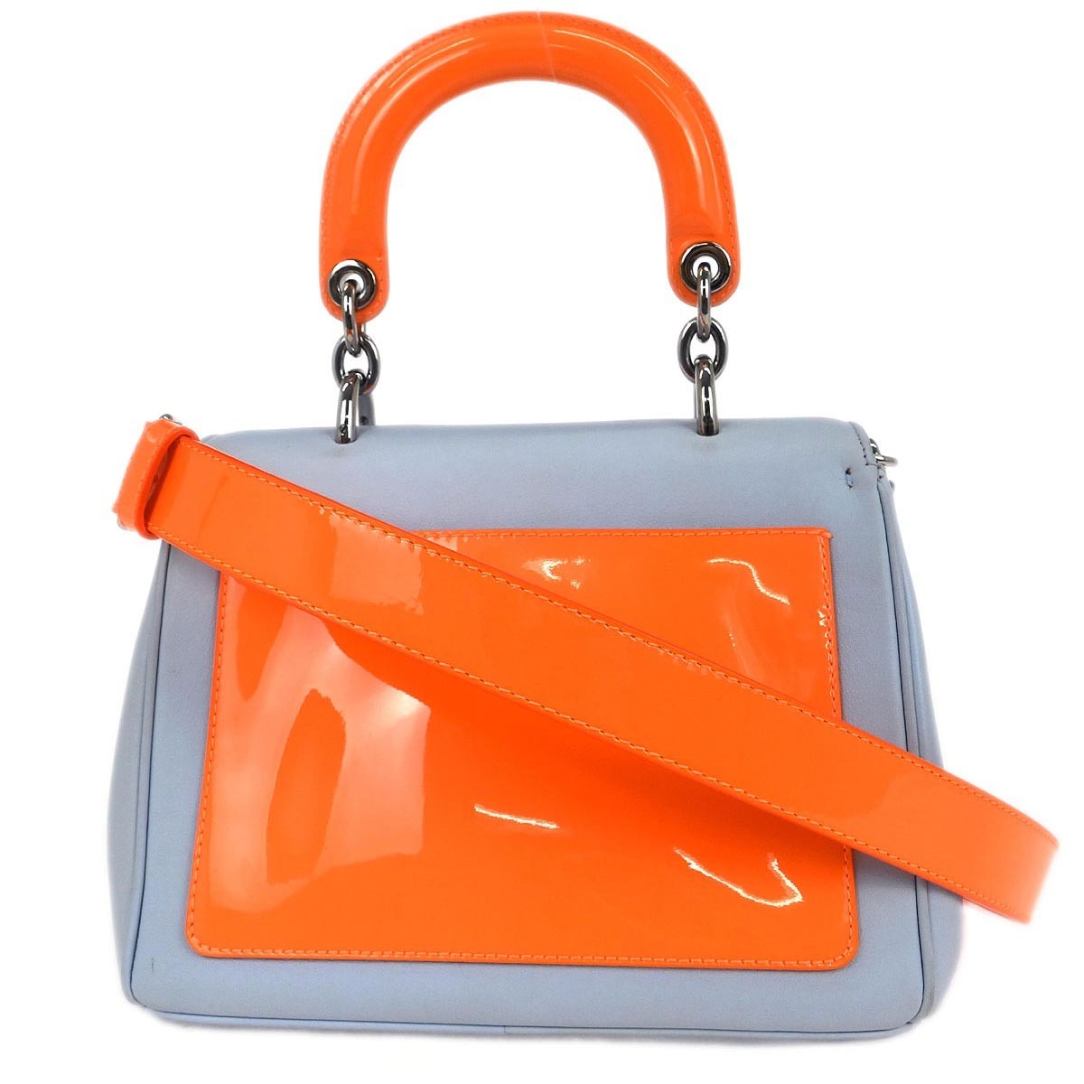 Christian Dior Be Dior Bag Smooth Leather, BLUE, LEATHER, Handbag