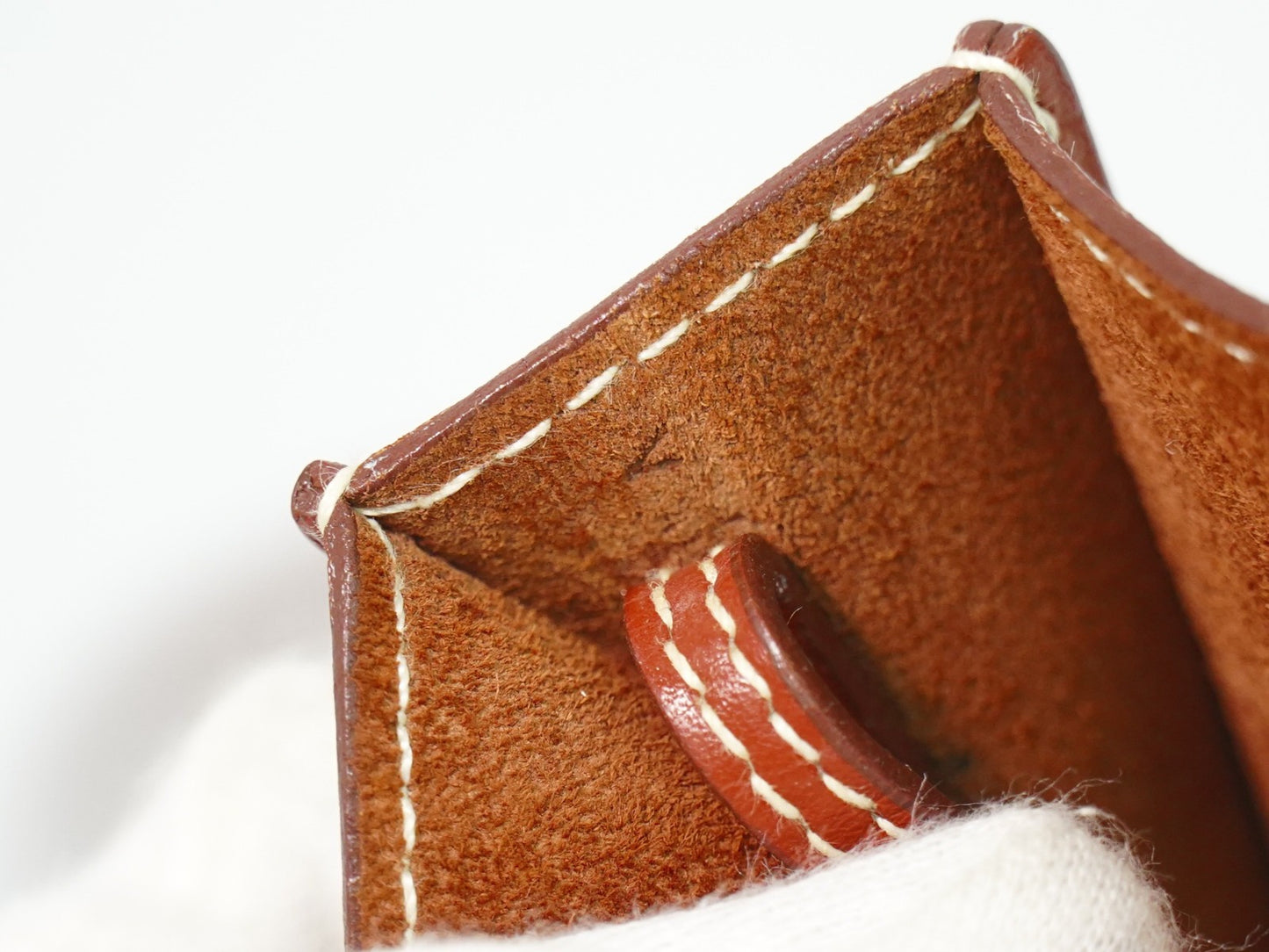 Hermes Onimaitou Pochette Box Calf, BROWN, LEATHER, Clutche & pouche