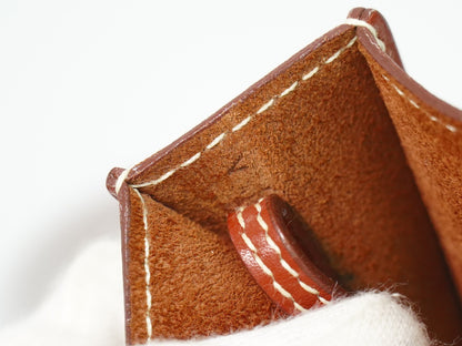 Hermes Onimaitou Pochette Box Calf, BROWN, LEATHER, Clutche & pouche