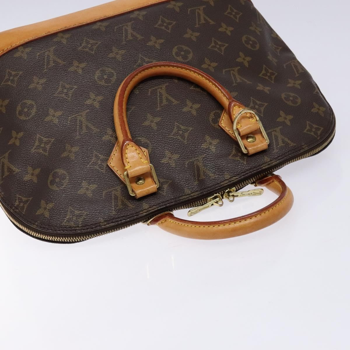 Louis Vuitton Alma Handbag Monogram Canvas, BROWN, CANVAS, Handbag