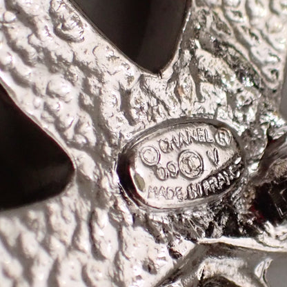 Chanel CC Drop Brooch Metal and Faux Pearls, SILVER, SILVER_PLATED, Brooch