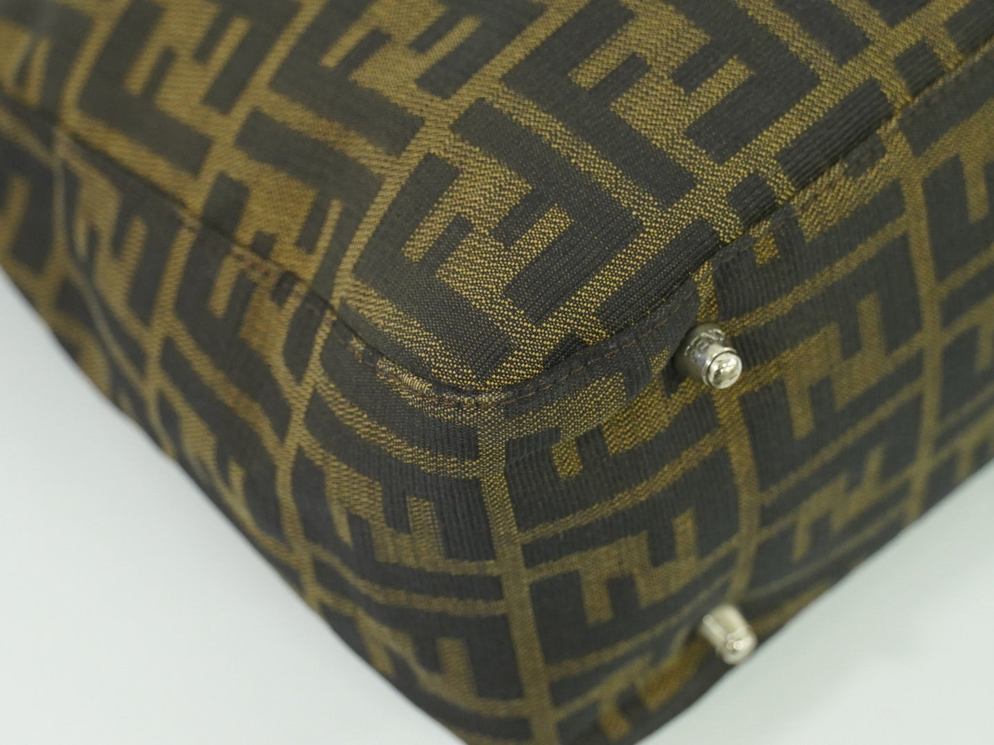 Fendi Zucca Tote bag FF motif, BROWN, CANVAS, Handbag