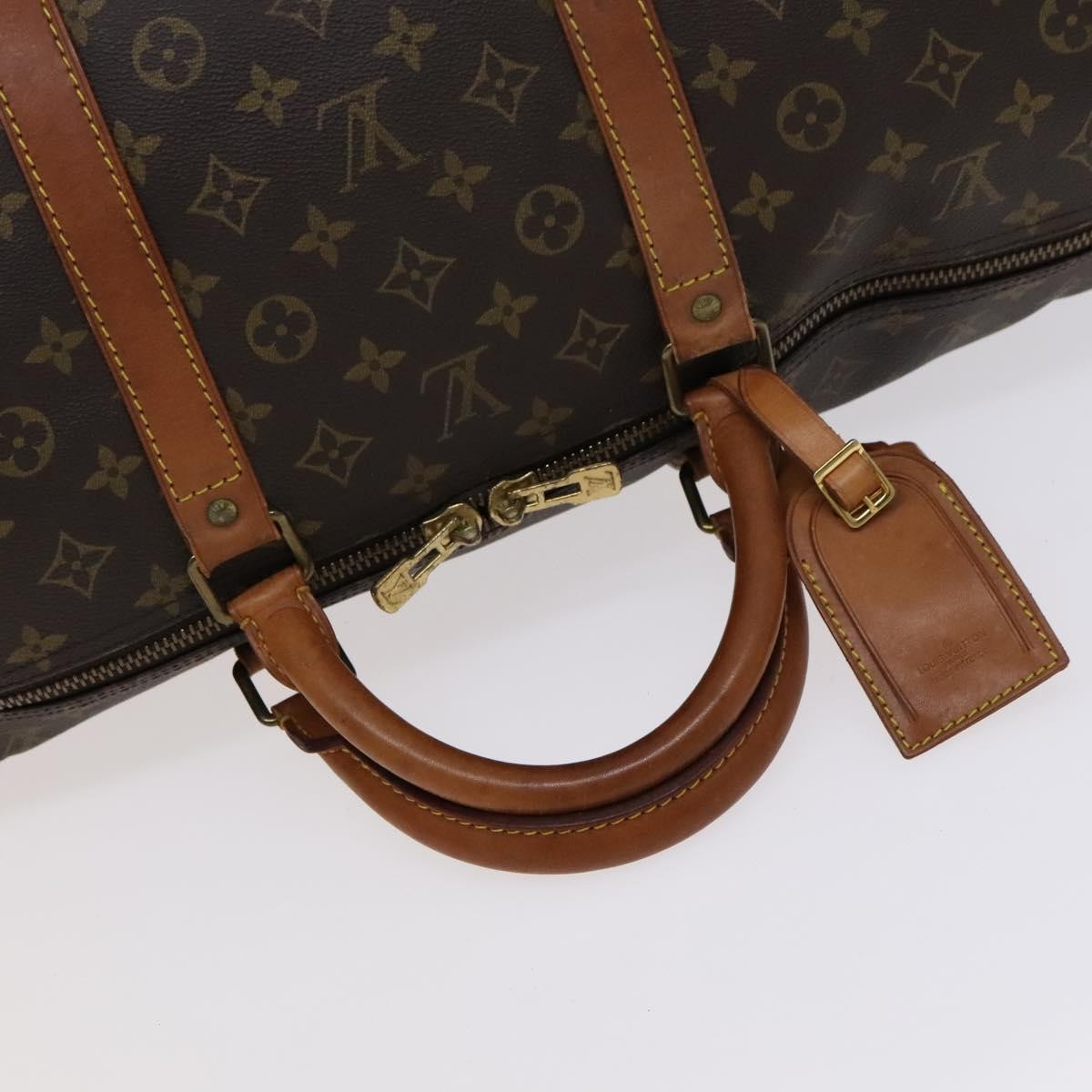 Louis Vuitton Keepall Bag Monogram Canvas, BROWN, CANVAS, Travel bag