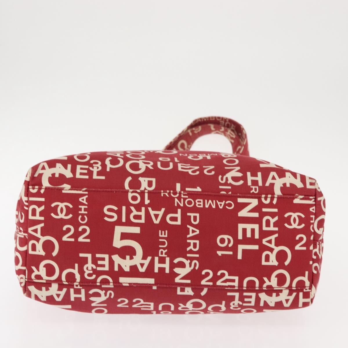Chanel 31 Rue Cambon Beach Zip Tote Printed Canvas, RED, CANVAS, Tote bag