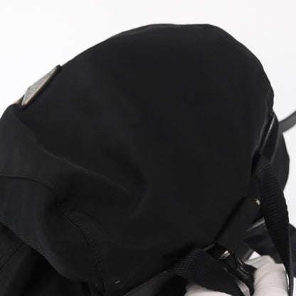 Prada Double Front Pocket Backpack Tessuto, BLACK, NYLON, Backpack