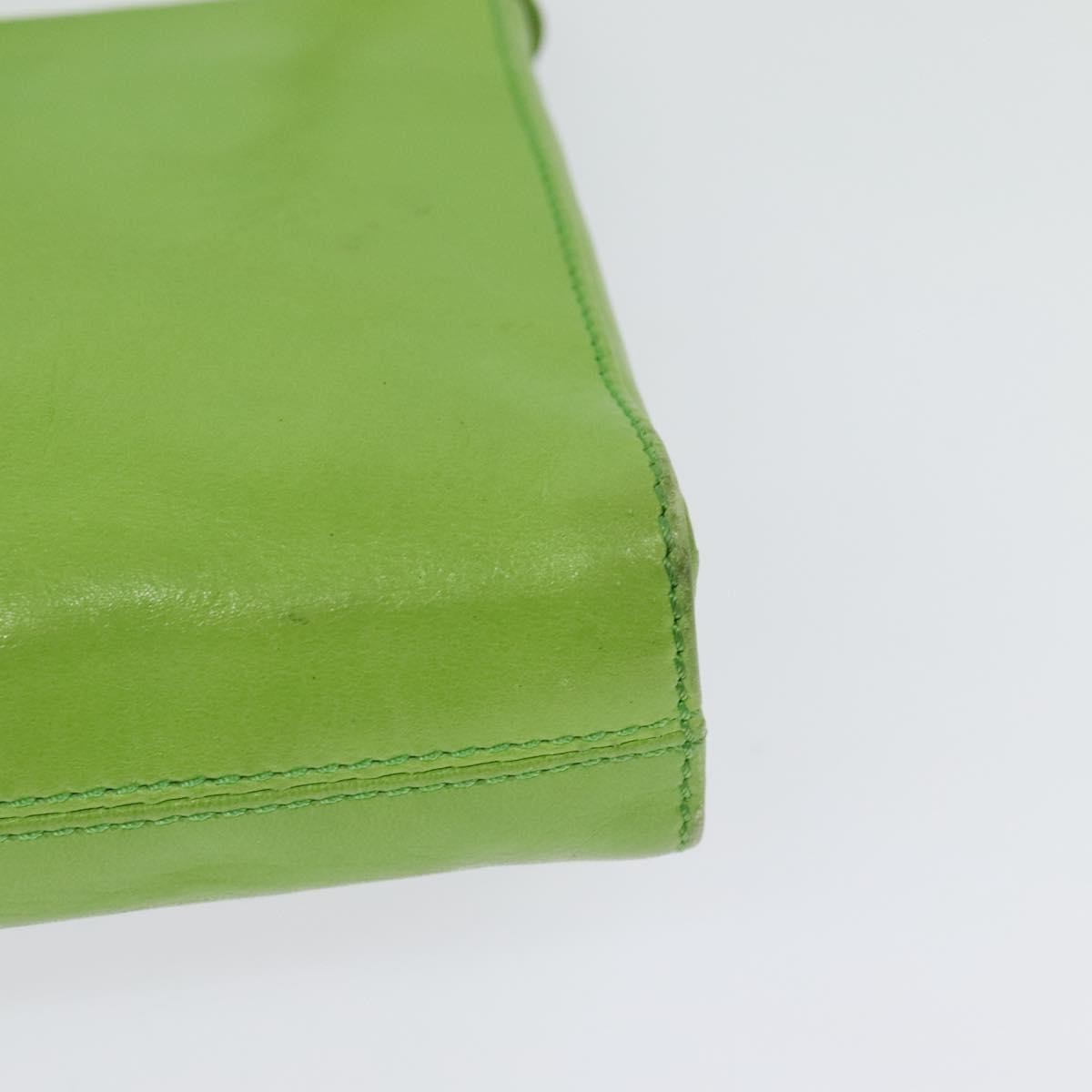 Celine Flap Shoulder Bag Leather, GREEN, LEATHER, Shoulder bag