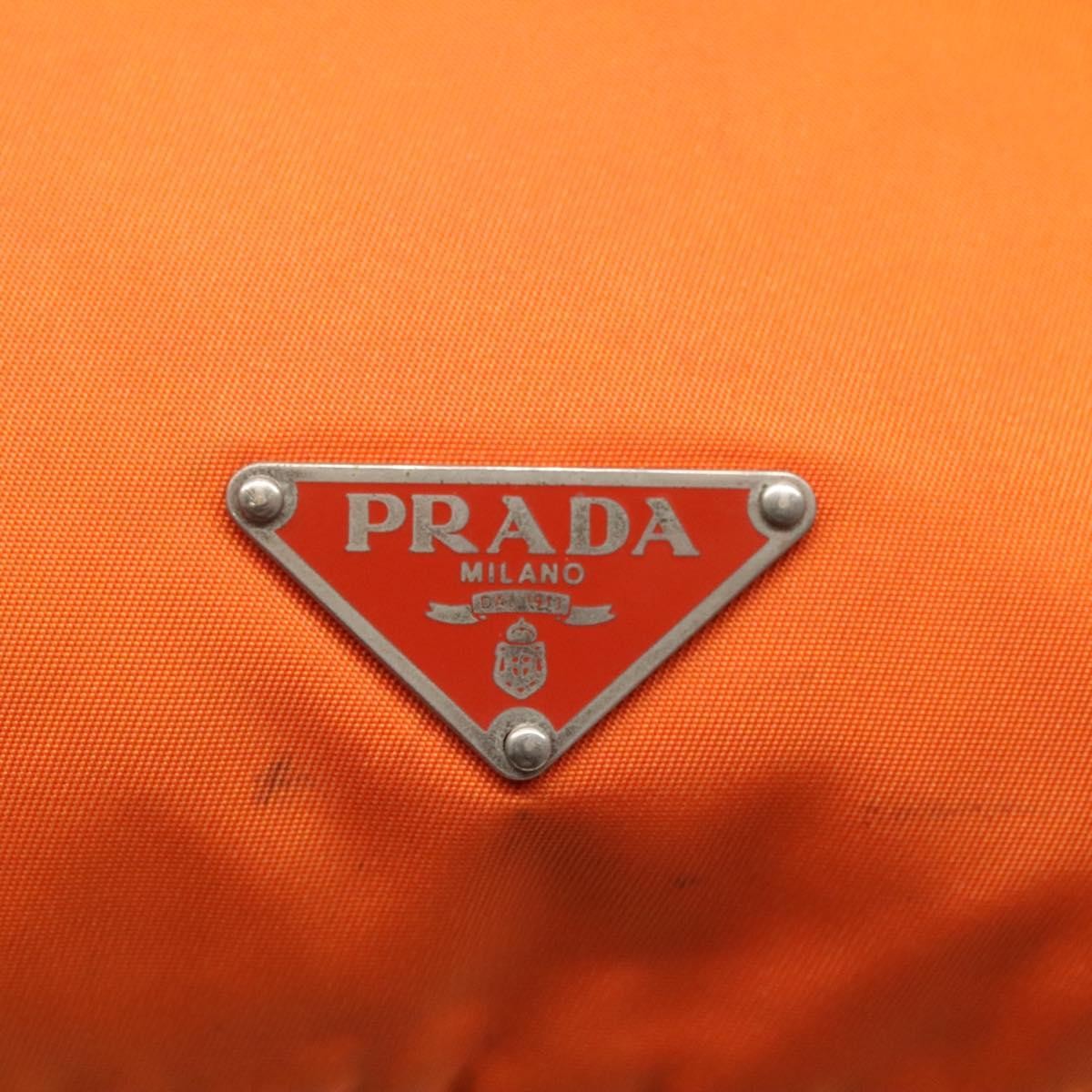 Prada Zip Shoulder Bag Tessuto, ORANGE, NYLON, Shoulder bag