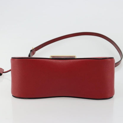 Prada Sidonie Top Handle Bag Saffiano Leather, Red, Leather, Handbag