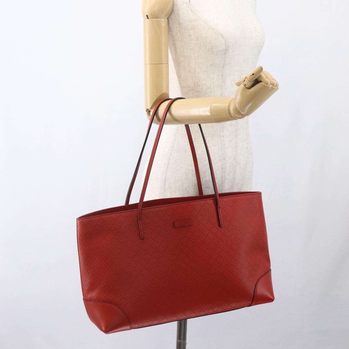 Gucci Bright Tote Diamante Leather, RED, LEATHER, Tote bag