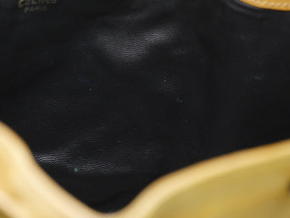 Celine Triomphe Drawstring Bucket Bag Leather, BLACK, LEATHER, Shoulder bag