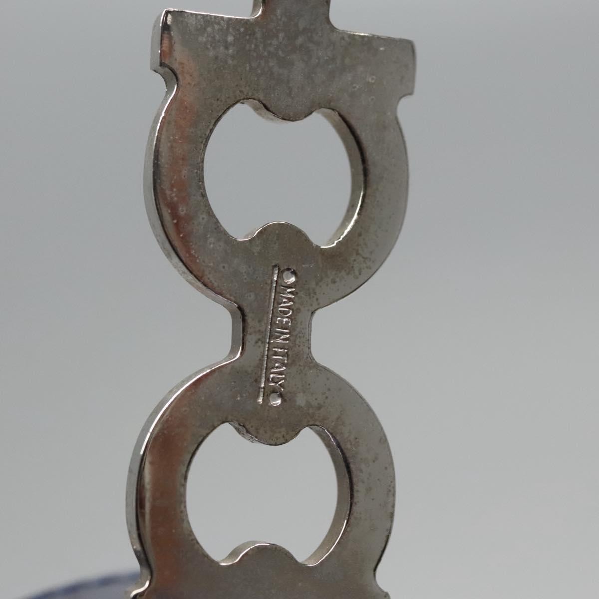 Salvatore Ferragamo Gancini handbag Patent leather, BLUE, PATENT_LEATHER, Handbag