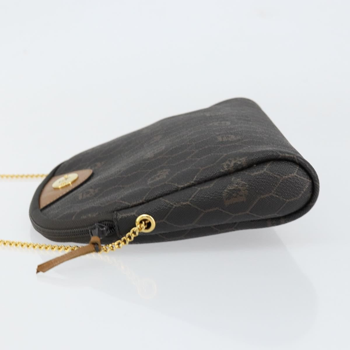 Christian Dior Vintage Honeycomb chain Canvas, BLACK, CANVAS, Shoulder bag