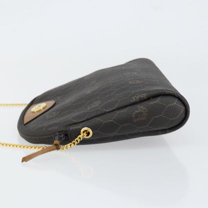 Christian Dior Vintage Honeycomb chain Canvas, BLACK, CANVAS, Shoulder bag