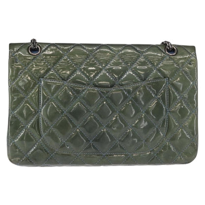 Chanel Reissue 2.55 Flap Bag Quilted Patent, GREEN, PATENT_LEATHER, Shoulder bag