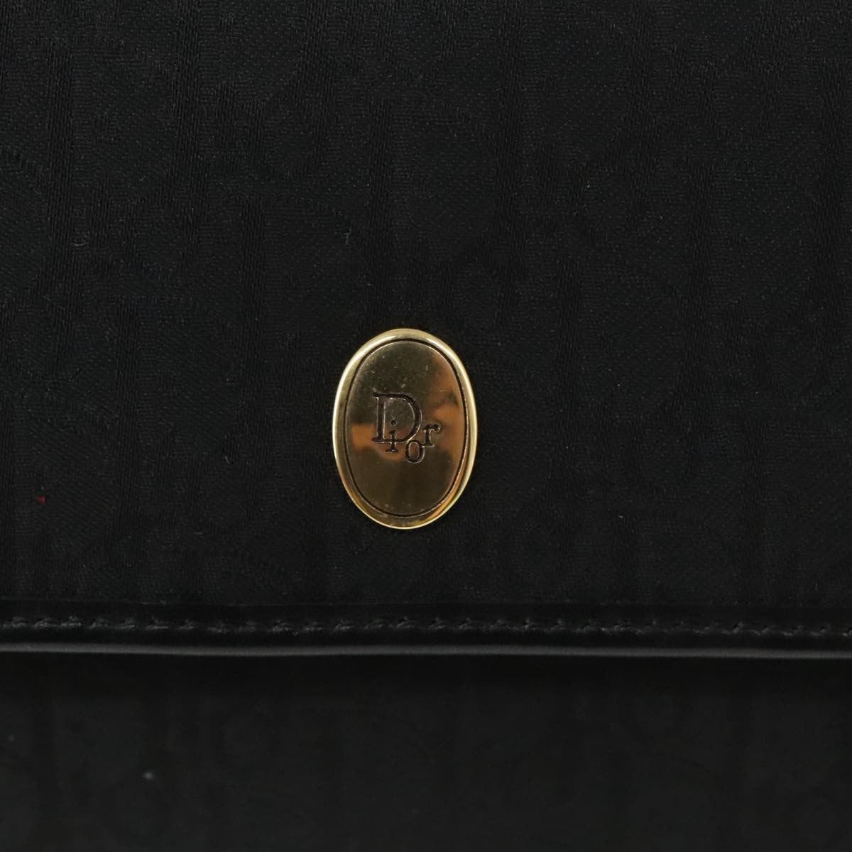 Christian Dior Vintage Trotter Crossbody Bag Canvas, BLACK, CANVAS, Shoulder bag