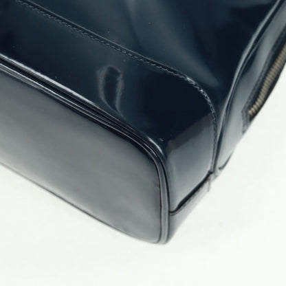 Gucci Vintage Bamboo Shoulder Bag Leather, NAVY, LEATHER, Shoulder bag