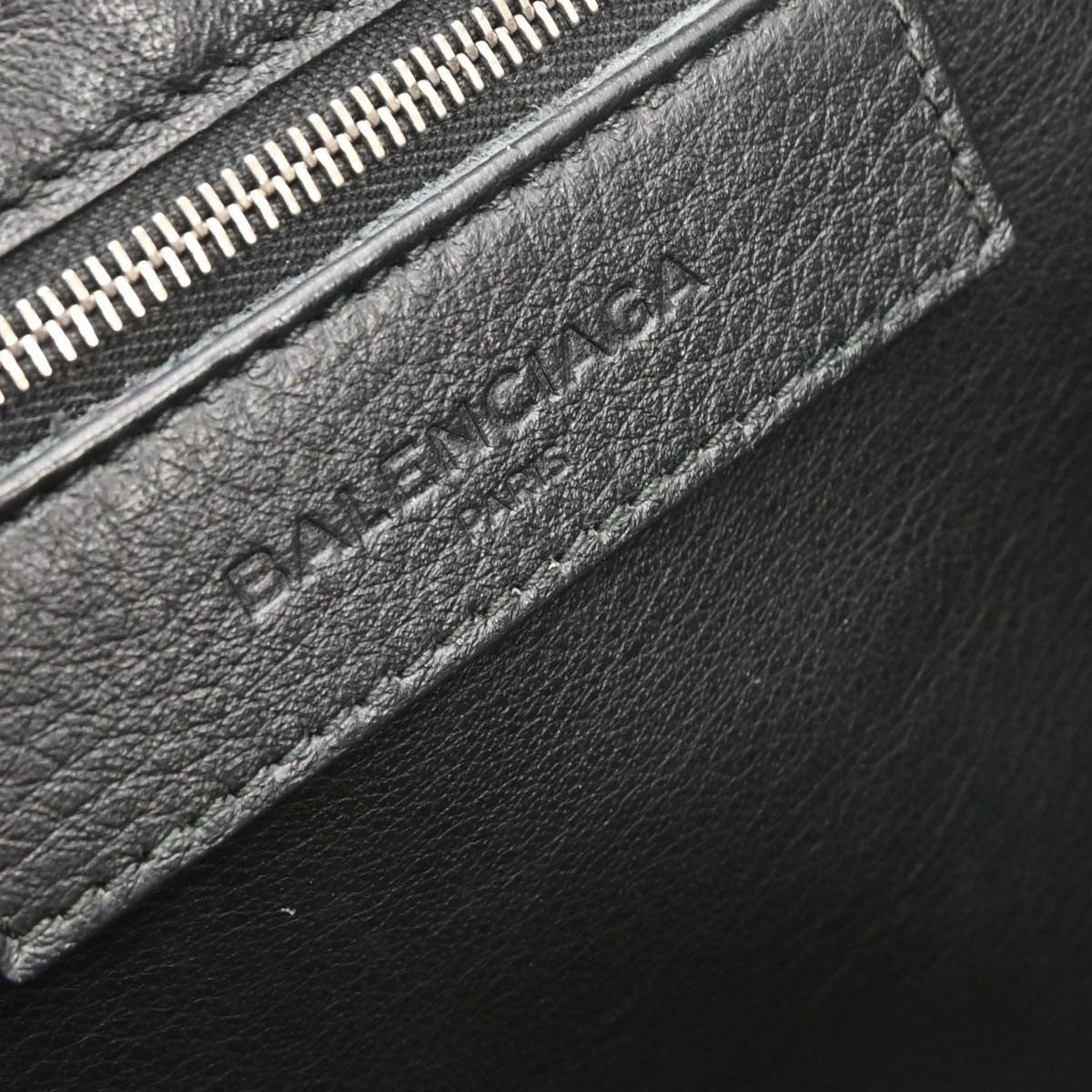 Balenciaga Papier A6 Classic Studs Bag Leather, BLACK, LEATHER, Tote bag