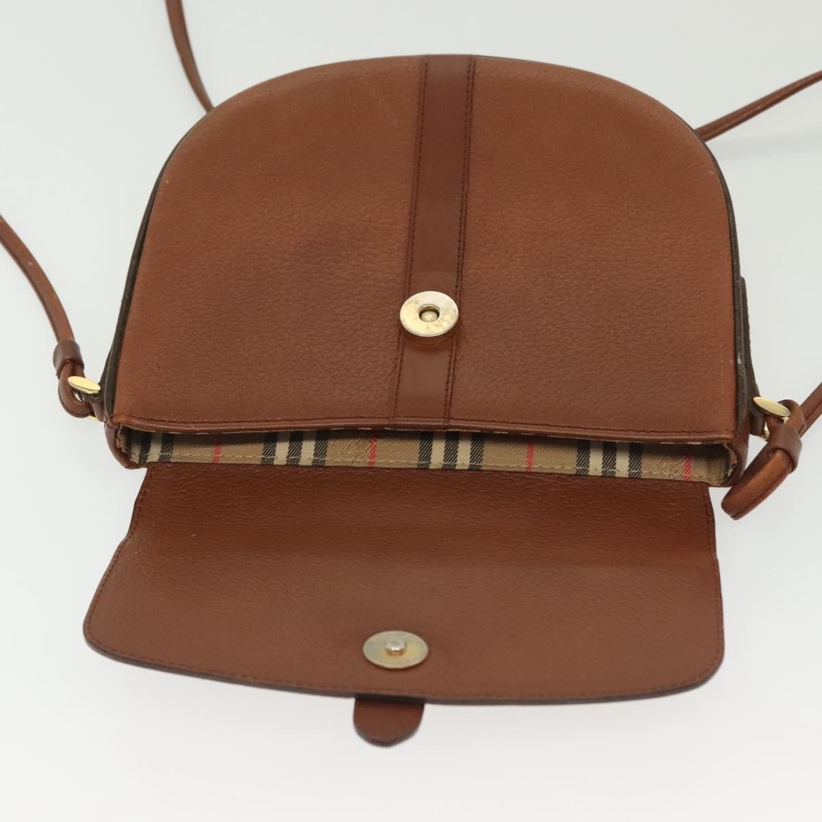 Burberry Flap Shoulder Bag Leather, BROWN, LEATHER, Shoulder bag