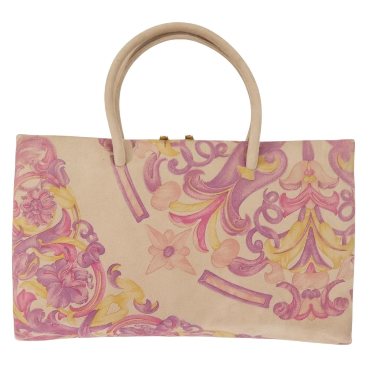 Loewe Vintage Handbag Leather, BEIGE, SUEDE, Handbag