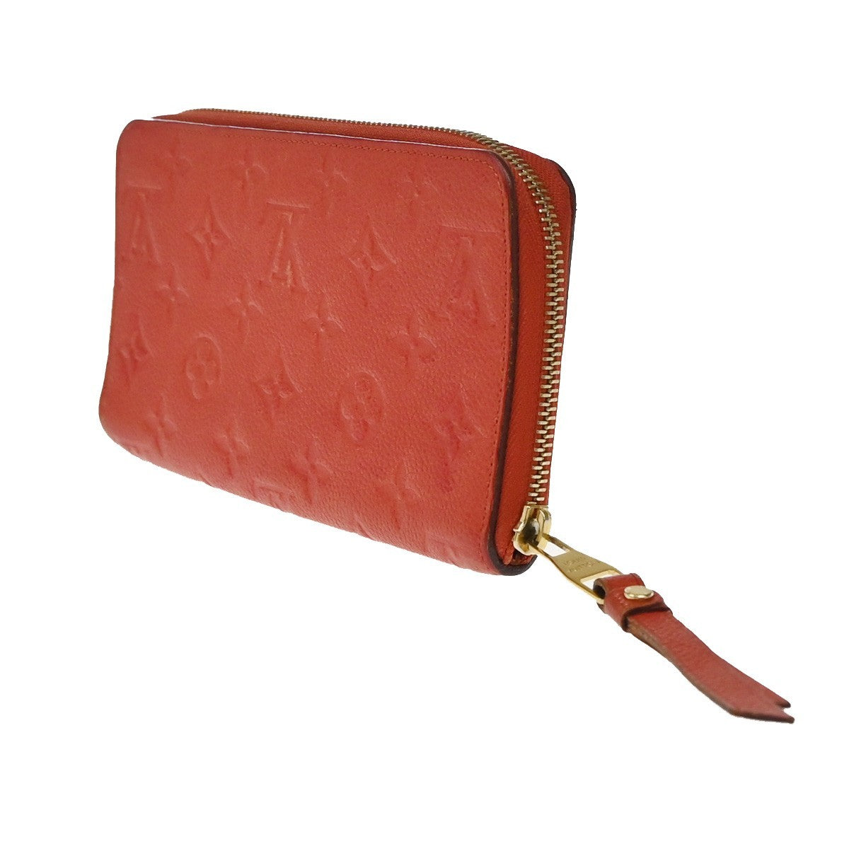 Louis Vuitton Secret Wallet Monogram Empreinte Leather, ORANGE, LEATHER, Wallets