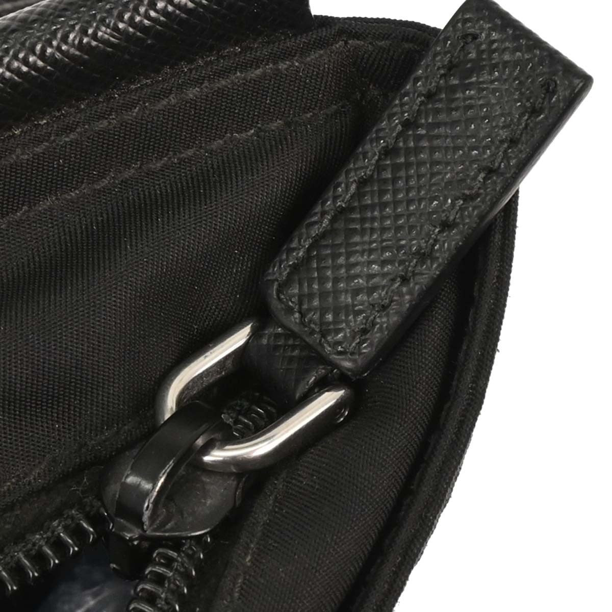 Prada Front Pocket Messenger Bag Tessuto, BLACK, NYLON, Shoulder bag