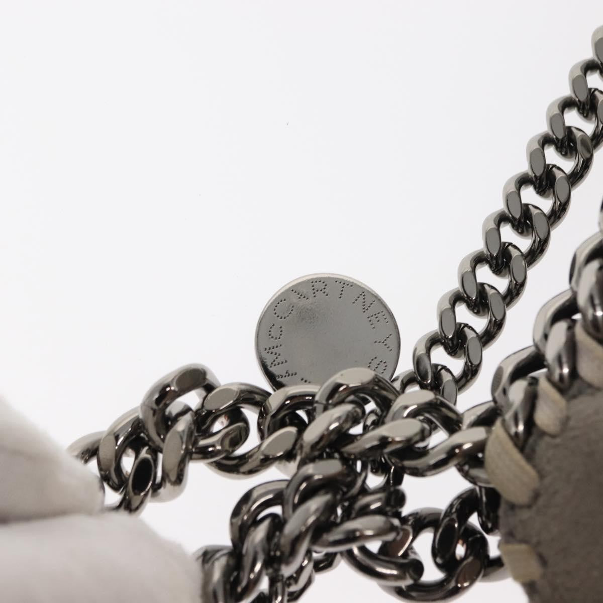 Stella McCartney Falabella Fold Over Crossbody Bag Shaggy Deer, GRAY, POLYESTER, Crossbody bag