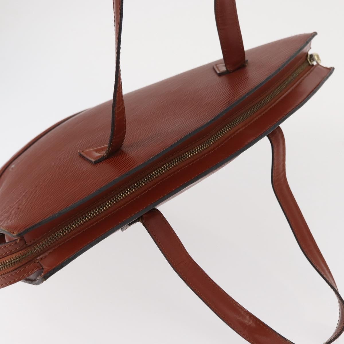 Louis Vuitton Saint Jacques Handbag Epi Leather, BROWN, LEATHER, Handbag