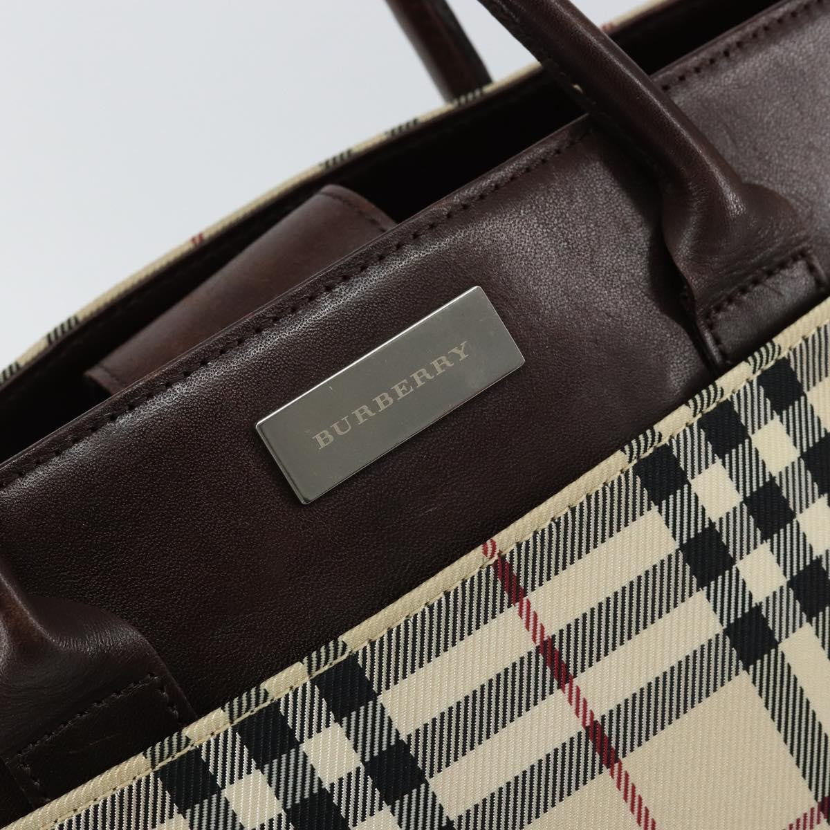 Burberry Nova Check Handbag Nova Check Canvas and leather, BEIGE, CANVAS, Handbag