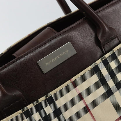 Burberry Nova Check Handbag Nova Check Canvas and leather, BEIGE, CANVAS, Handbag